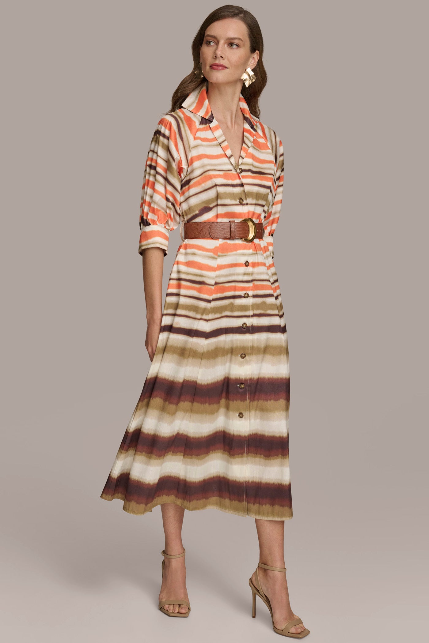 (image for) STABLE STRIPED SHIRT DRESS WITH BELT